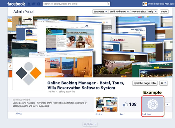 Facebook Online Booking System Interface | Online Booking Manager